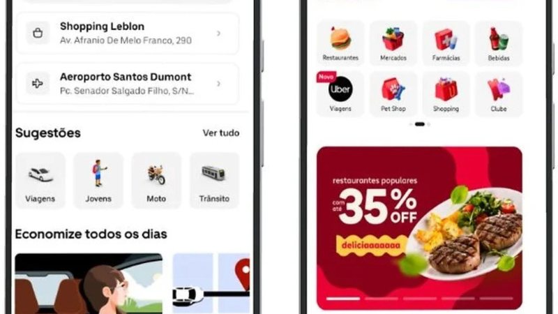Nova estratégia une mobilidade e delivery em uma só plataforma - Reprodução/Internet