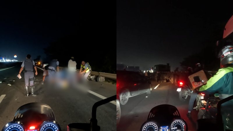 Acidente com três veículos mata jovem motociclista em rodovia do litoral de São Paulo