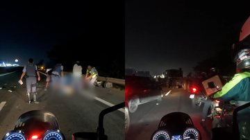 Acidente com três veículos mata jovem motociclista em rodovia do litoral de São Paulo