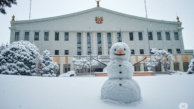 Boneco de Neve no Palácio dos Bandeirantes