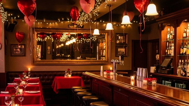 restaurante com decoração romântica