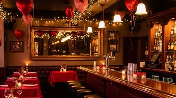restaurante com decoração romântica