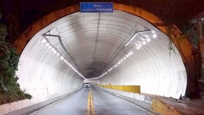 Túnel da Vila Zilda, em Guarujá, terá bloqueios para obra da Sabesp nesta semana