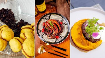 Casadinho com doce de leite, polvo com arroz vermelho e o prato Sensações, todos exclusivos para o festival