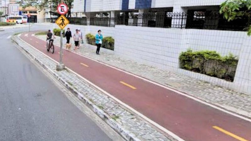 Ciclovia avenida São Paulo Praia Grande