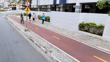 Ciclovia avenida São Paulo Praia Grande