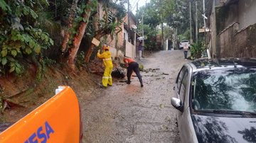 Defesa Civil monitora risco de deslizamento e dispara alerta de SMS em São Sebastião