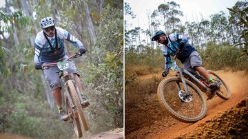 ciclista na modalidade MTB, em Nova Lima