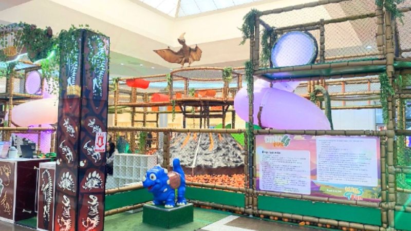 Dinossauros e aventura pré\u002Dhistórica \u0022invadem\u0022 shopping de Praia Grande durante as férias de julho