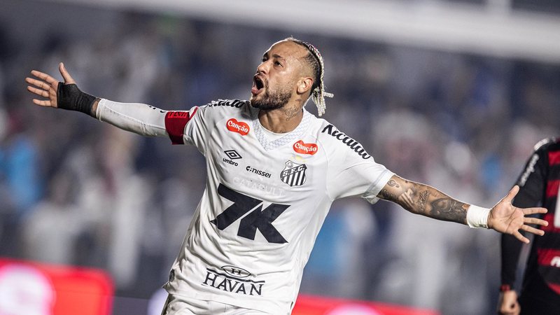Em noite inspirada de Neymar, Santos bate o líder Flamengo na Vila Belmiro