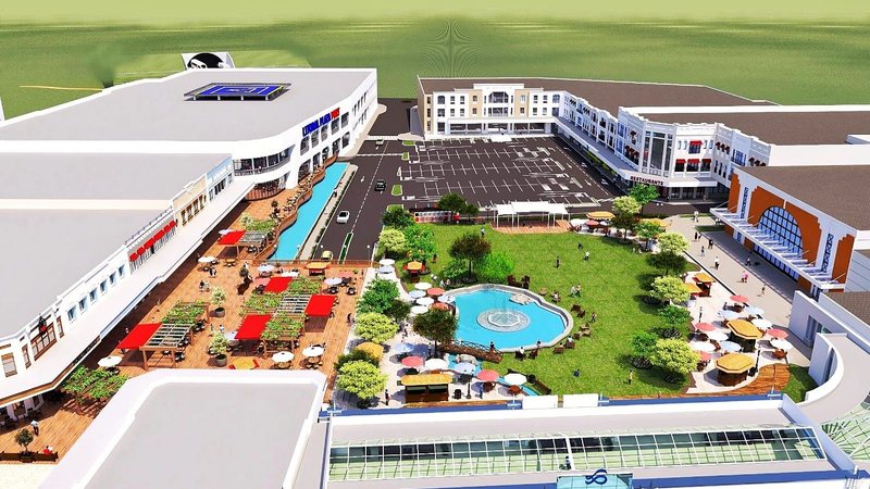Projeção de como ficará o Litoral Plaza Shopping após a expansão