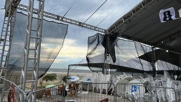 Forte ventania assusta moradores e causa danos em Bertioga; confira vídeo