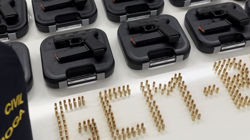 Glock G45 e munições adiquiridas pela Guarda Civil Municipal