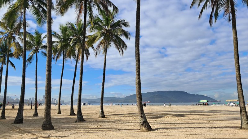 Praia do Gonzaga, em Santos