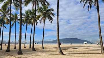 Praia do Gonzaga, em Santos