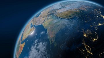 Planeta Terra visto do espaço