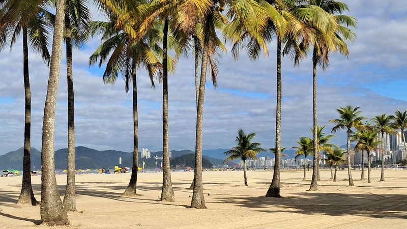 Praia do Gonzaga, em Santos