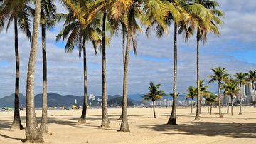 Praia do Gonzaga, em Santos