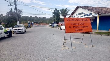 Obras bloqueiam acesso ao City Mar pela Rio-Santos