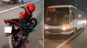 Passageira de moto morre atropelada por ônibus em rodovia do litoral de SP