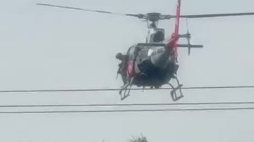 PM usa helicóptero Águia em perseguição a foragido em Bertioga, no litoral de SP