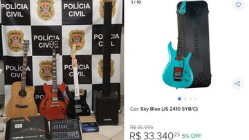Polícia recupera instrumentos avaliados em mais de R$ 300 mil, em Santos