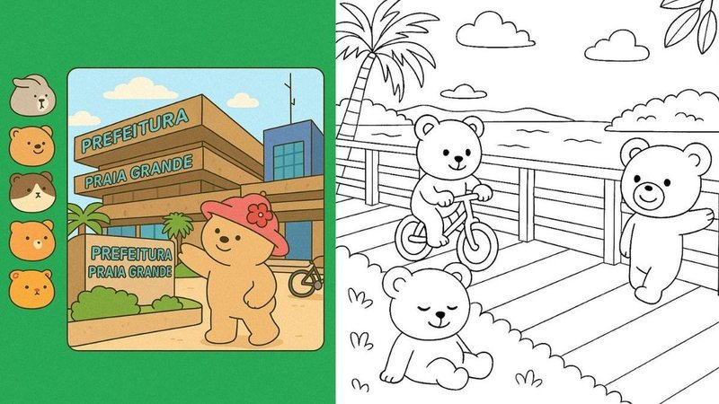 Desenhos de Praia Grande no estilo Bobbie Goods