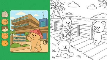 Desenhos de Praia Grande no estilo Bobbie Goods