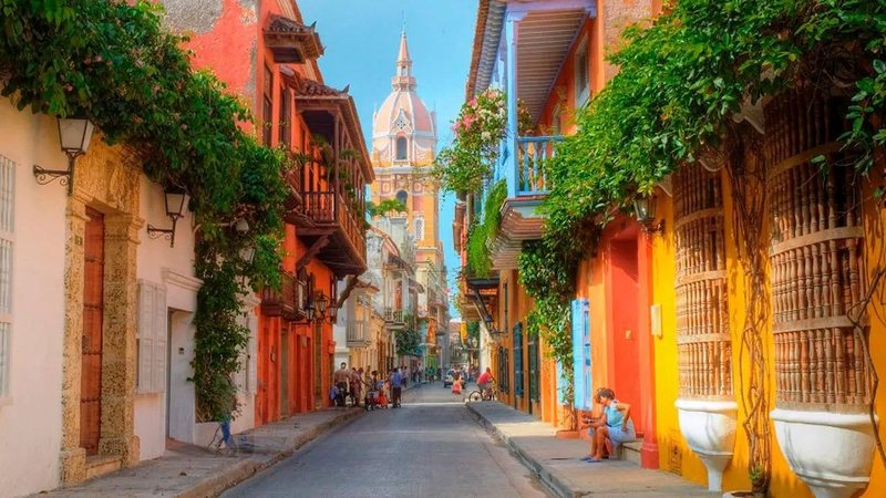 rua de Cartagena, na Colômbia
