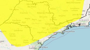 Alerta amarelo do Inmet