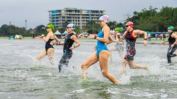 Circuito de aquathlon e travessia espera receber 400 atletas, em Bertioga