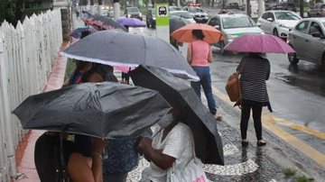 Pessoas com guarda-chuvas