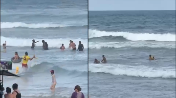 Guarda-vidas salva turistas de afogamento em praia do litoral de SP