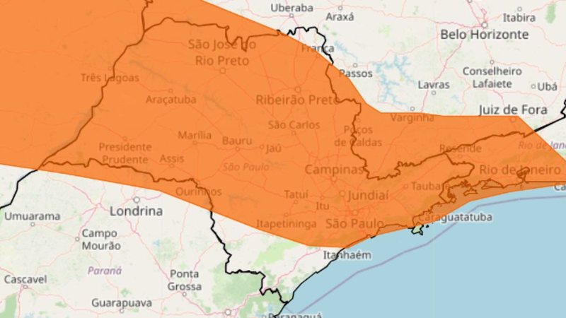 Alerta laranja Inmet