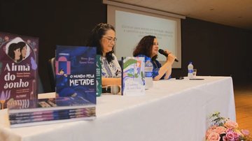 Autoras Helena Gomes e Susana Ventura do livro O Mundo pela Metade