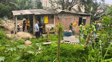 Força-tarefa desmonta ocupação irregular na Zona Noroeste de Santos
