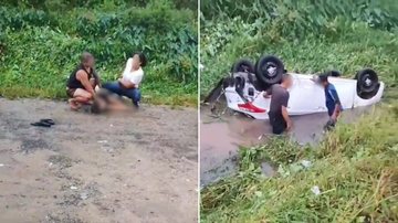 Mulher morre após carro cair e capotar em canal do Guarujá