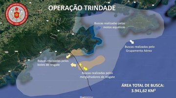 mapa de buscas, Operação Trindade
