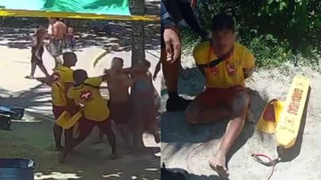 Guarda-vidas é algemado e agredido após briga com banhistas no litoral de SP