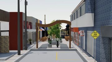 Imagem do projeto do boulevard em Mongaguá