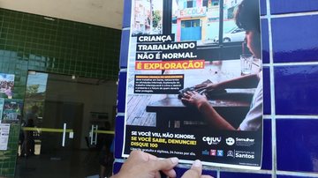 Santos lança campanha de concientização e de combate ao trabalho infantil