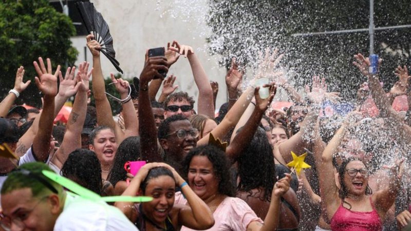 Foliões no Carnaval