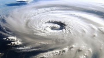 Exemplo de ciclone em imagem de satélite