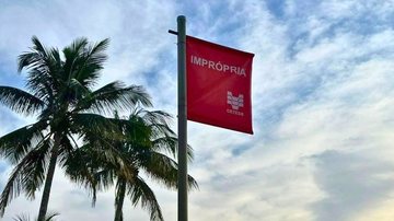 Bandeira da Cetesb em praia