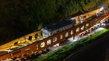 Carga de 845 toneladas mobiliza operação especial na rodovia dos Tamoios