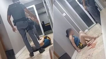 Policial militar chuta rosto de mulher durante ocorrência em São Vicente