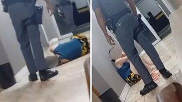 Policial militar que chutou rosto de mulher em São Vicente é afastado do cargo