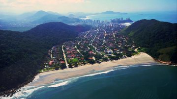 Praia do Guaiúba: clima tranquilo e sem agitação no Guarujá