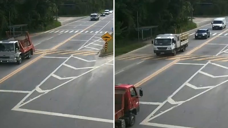Trânsito na rodovia Rio-Santos, no trecho entre Bertioga e São Sebastião