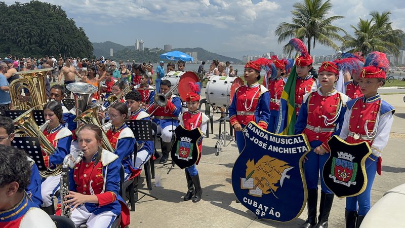 Apresentação da Banda Musical Padre José de Anchieta, em Santos